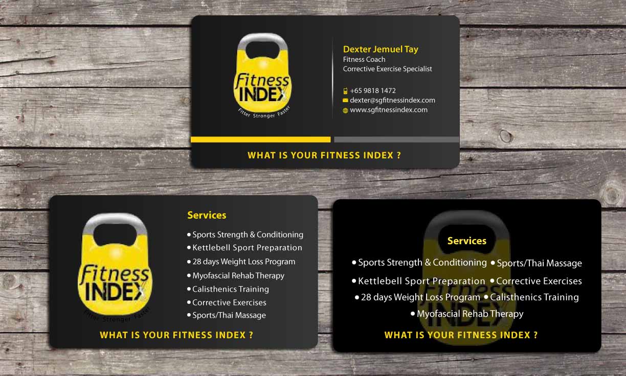 Business Card Design by Sbss for Fitness Index | Design #1374068