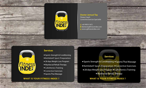 Business Card Design by Sbss for Fitness Index | Design: #1374070