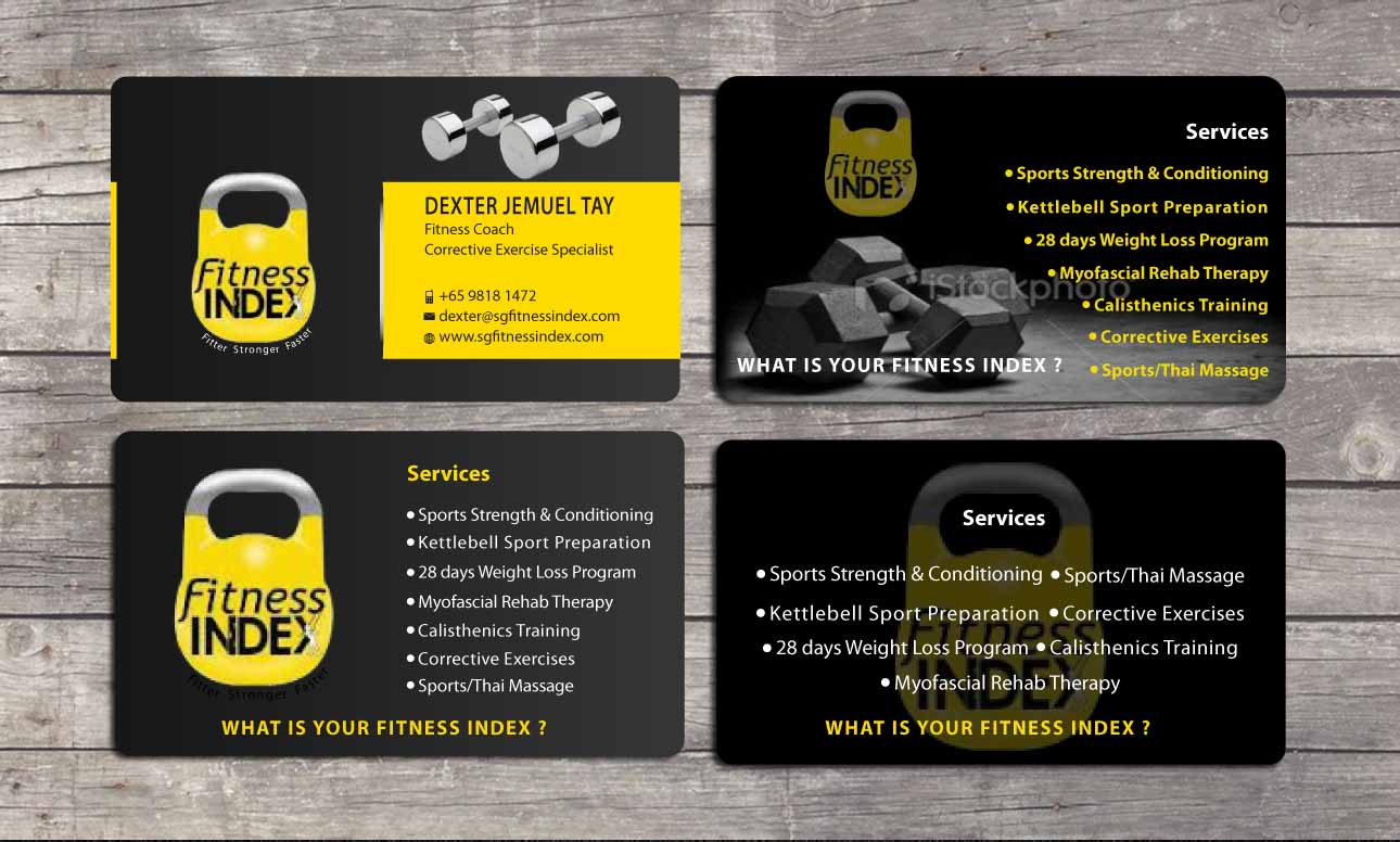 Business Card Design by Sbss for Fitness Index | Design #1374076