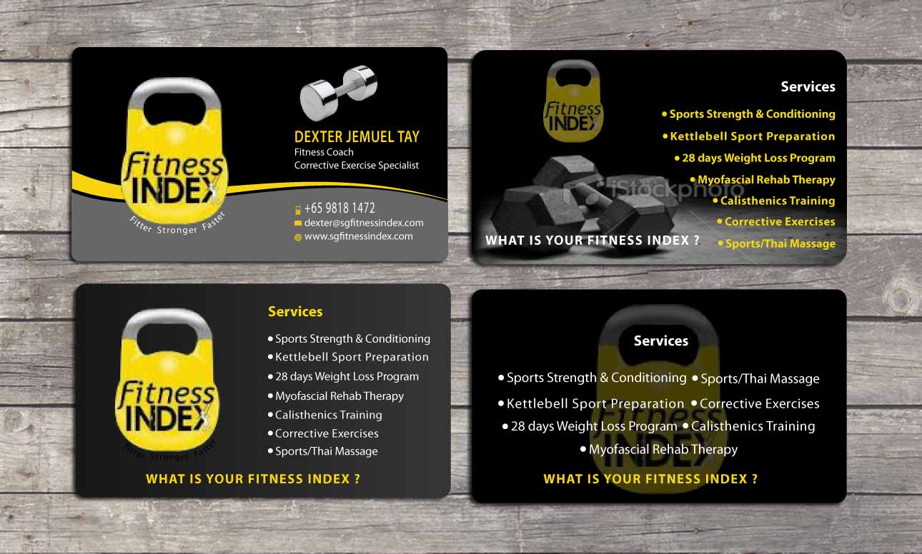 Business Card Design by Sbss for Fitness Index | Design #1374096