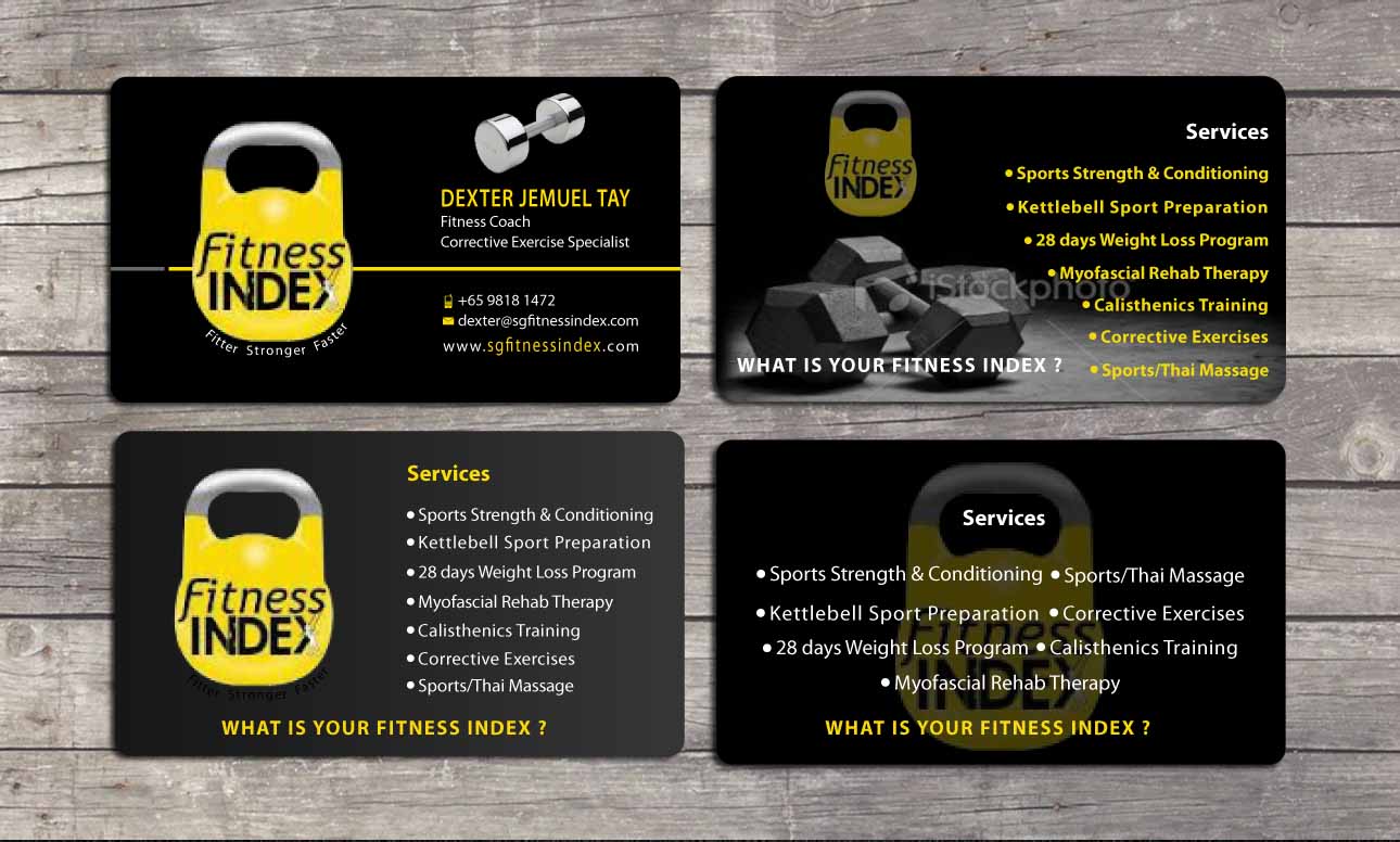 Business Card Design by Sbss for Fitness Index | Design #1374139