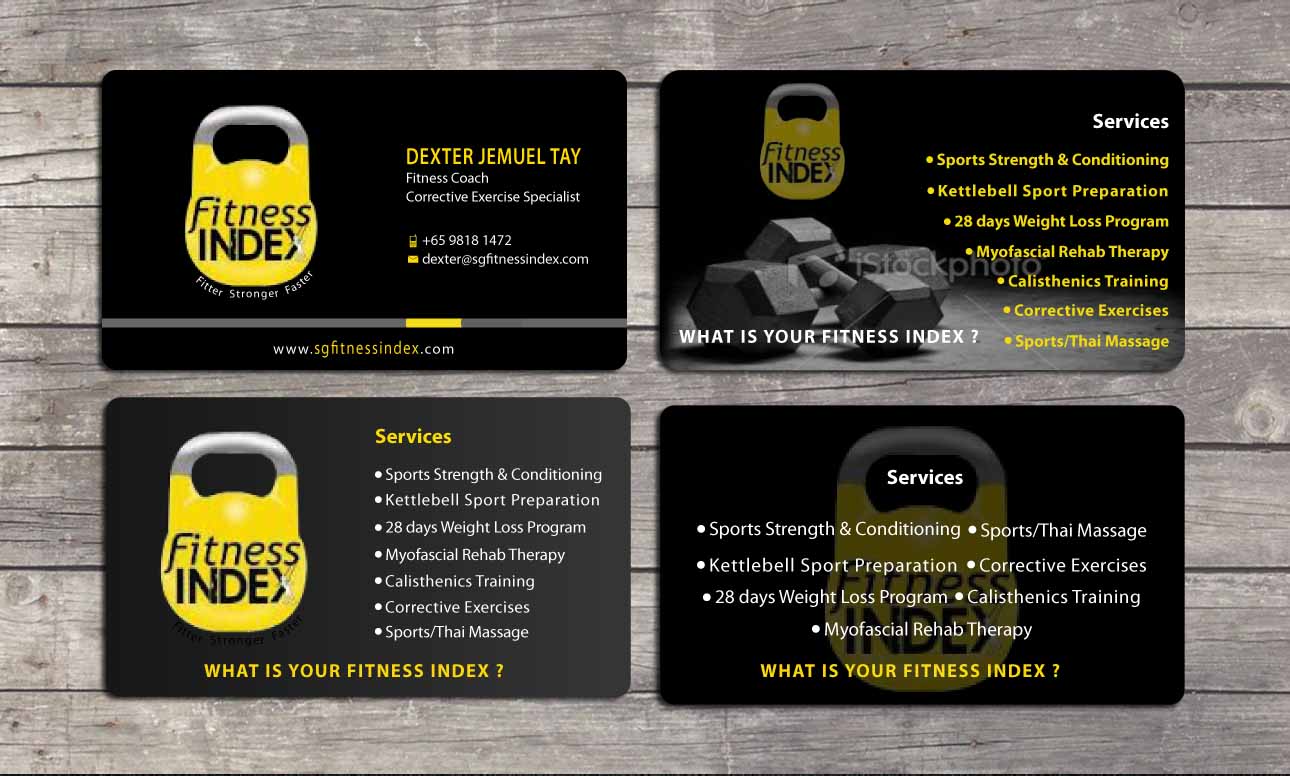 Business Card Design by Sbss for Fitness Index | Design #1374141