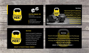 Business Card Design by Sbss for Fitness Index | Design: #1374146