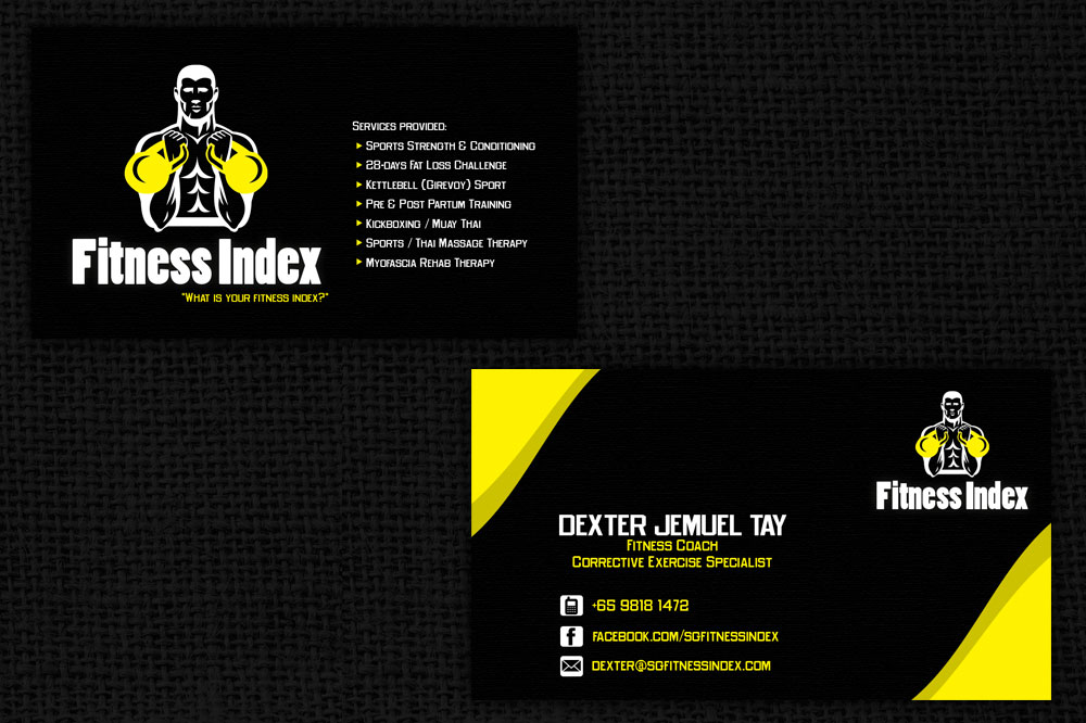 Business Card Design by Akwebdesigner for Fitness Index | Design: #1439875