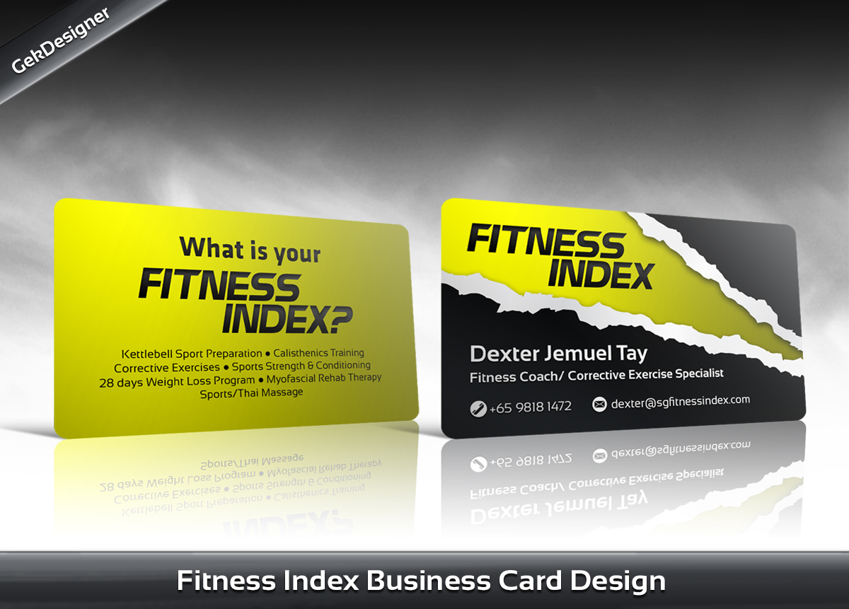 Business Card Design by gekgrfx for Fitness Index | Design #1390232