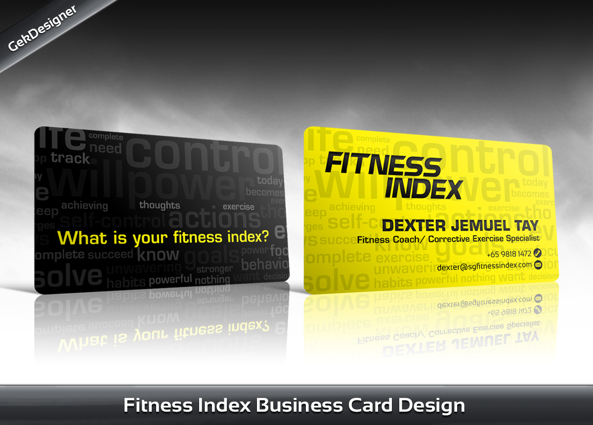 Business Card Design by gekgrfx for Fitness Index | Design #1390236