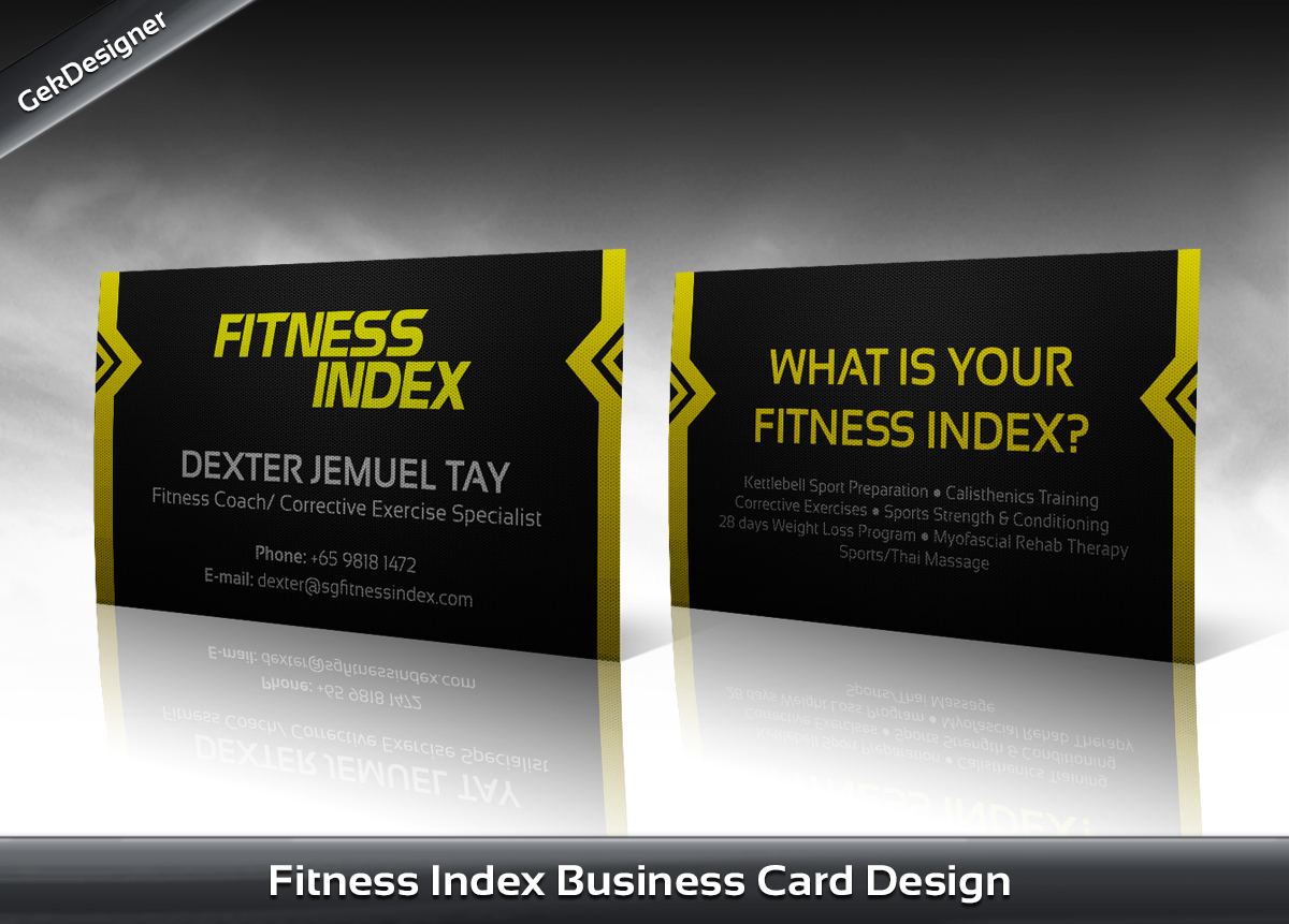 Visitenkarten-Design von gekgrfx für Fitness Index | Design #1390242