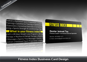Fitness Centre/Personal Trainer Business Card  | Visitenkarten-Design von gekgrfx
