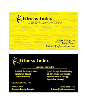 Business Card Design by Websaar Solutions for Fitness Index | Design: #1369428