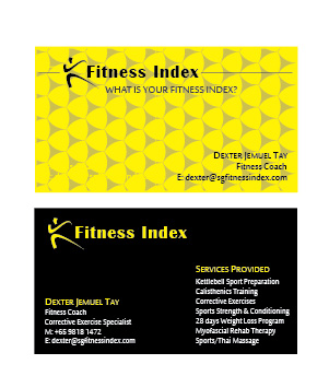 Business Card Design by Websaar Solutions for Fitness Index | Design #1373377