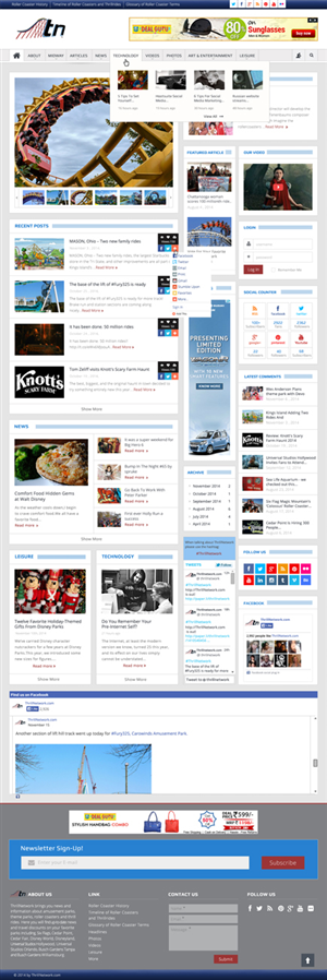 Wordpress Design by Da Miracle for ThrillNetwork.com | Design: #4947811