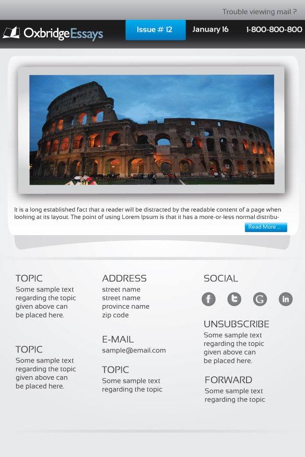 Newsletter Design by betablocker for this project | Design #1368236