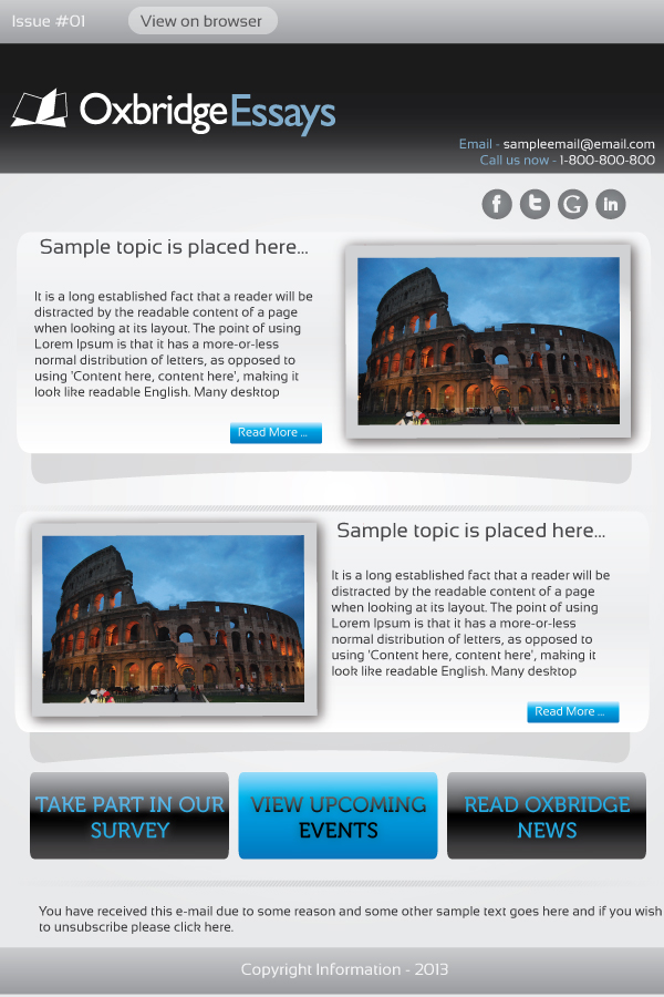 Newsletter Design by betablocker for this project | Design #1370617