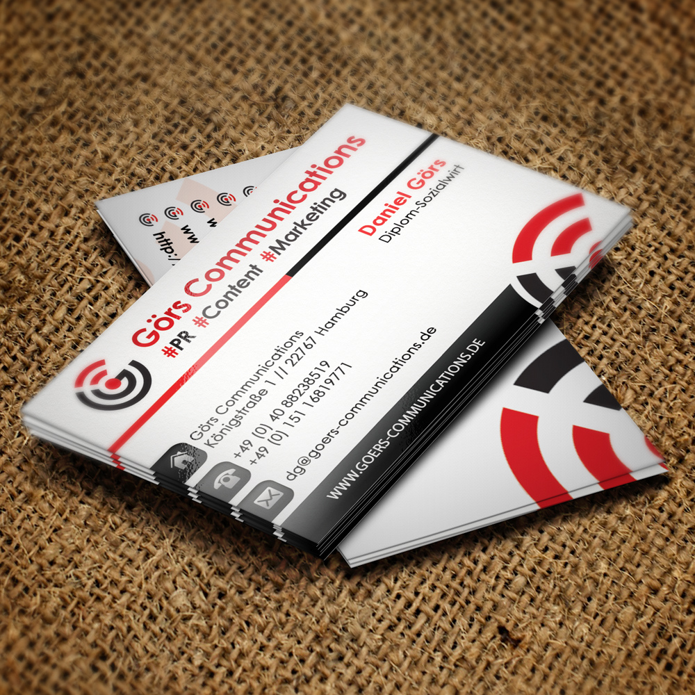 Business Card Design by Sandaruwan for Görs Communications | Design #4845348