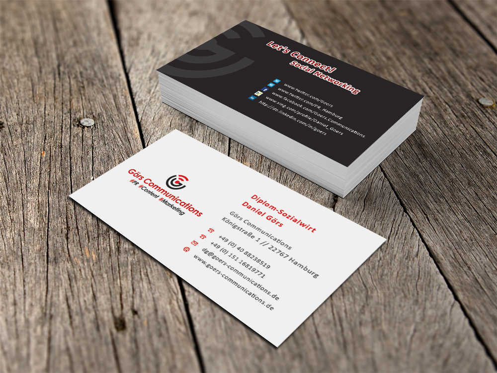 Business Card Design by Eggo May P for Görs Communications | Design #4881386