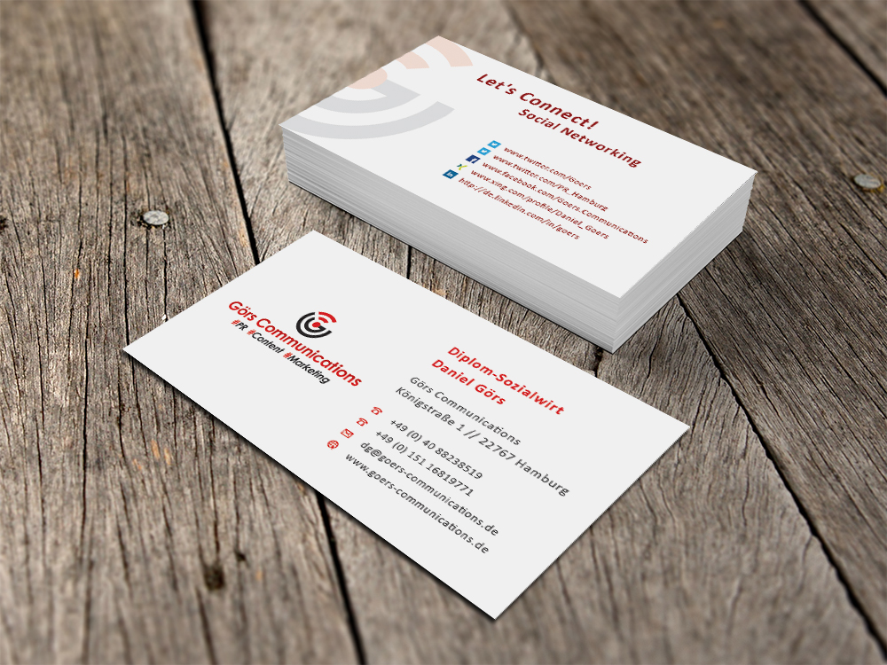 Business Card Design by Eggo May P for Görs Communications | Design #4881395