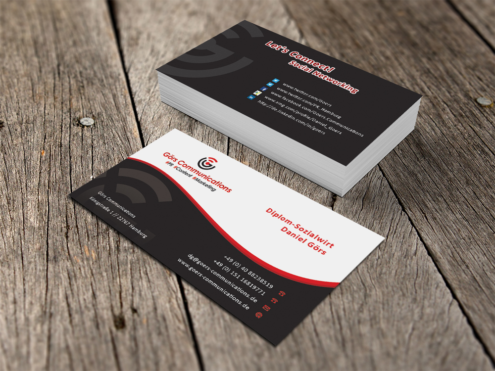 Business Card Design by Eggo May P for Görs Communications | Design #4881430