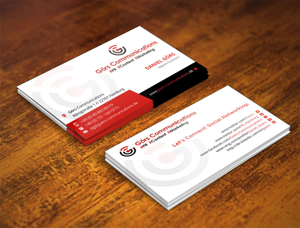 Business Card Design by INDIAN_Ashok for Görs Communications | Design #4846596