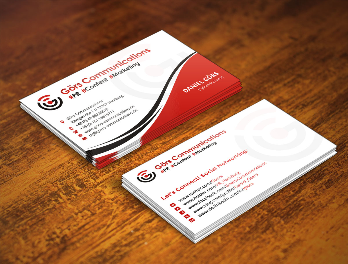 Business Card Design by INDIAN_Ashok for Görs Communications | Design #4846597