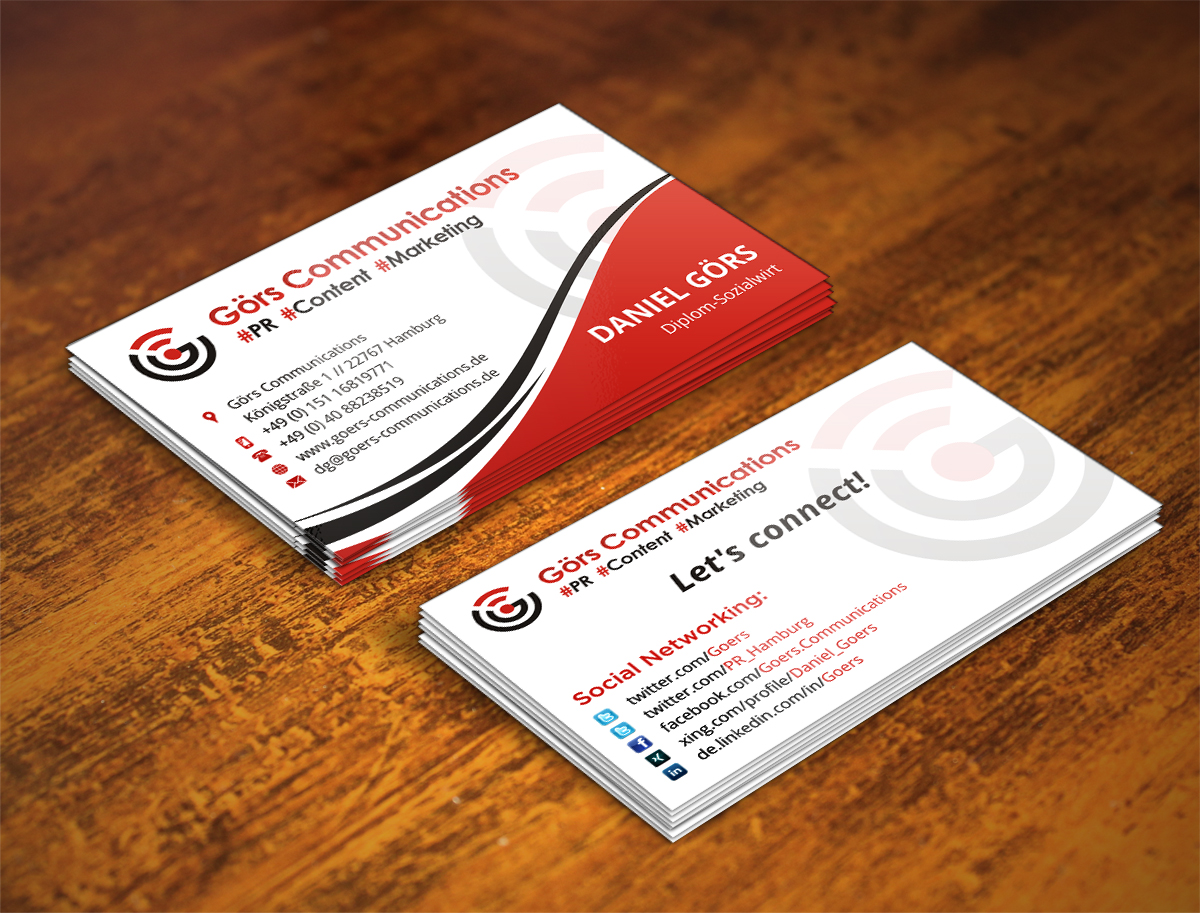 Business Card Design by INDIAN_Ashok for Görs Communications | Design #4855601