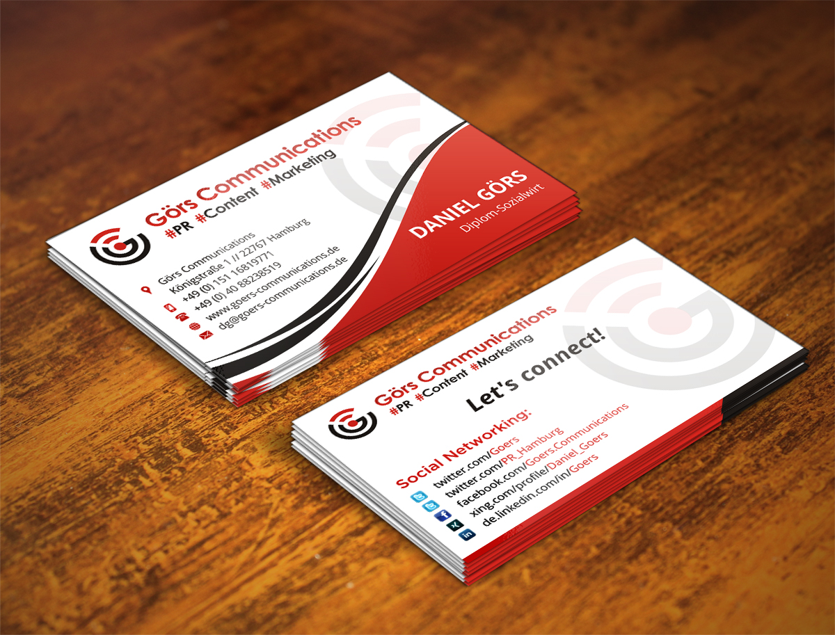 Business Card Design by INDIAN_Ashok for Görs Communications | Design #4855614