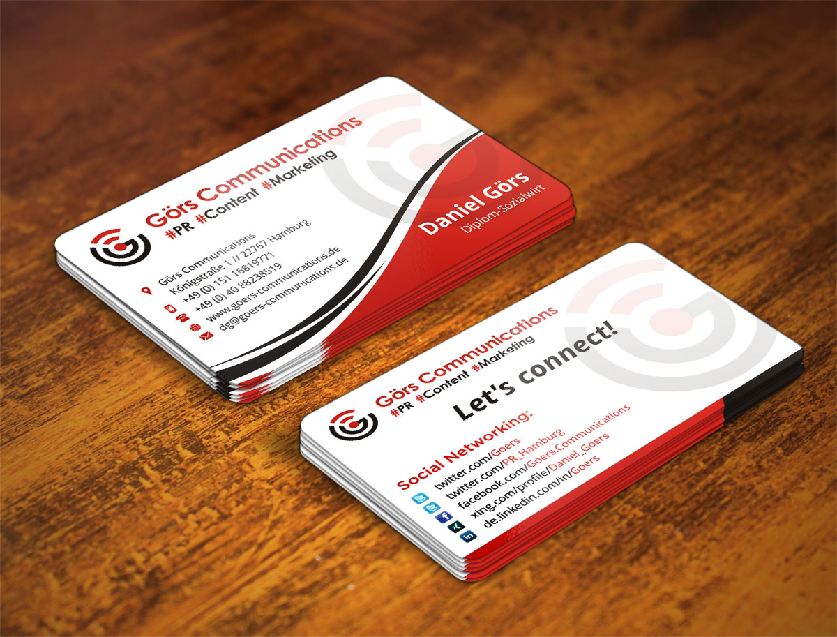 Business Card Design by INDIAN_Ashok for Görs Communications | Design #4910168
