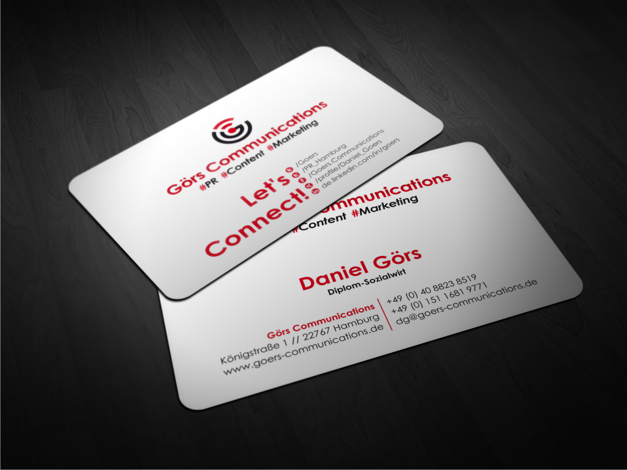 Business Card Design by Atvento Graphics for Görs Communications | Design #4846606