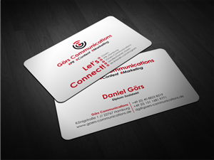 Business Card Design by Atvento Graphics for Görs Communications | Design: #4846606