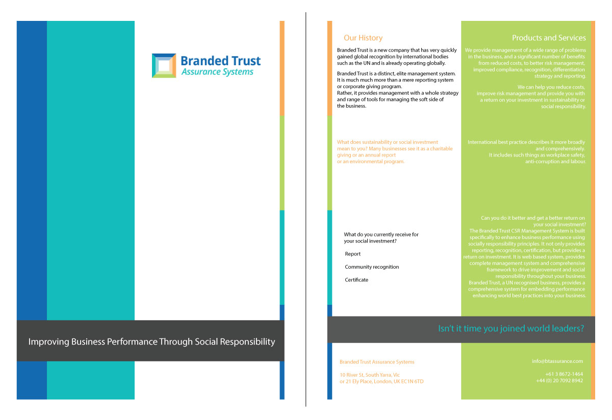 Brochure Design by Lucius for this project | Design #5103499
