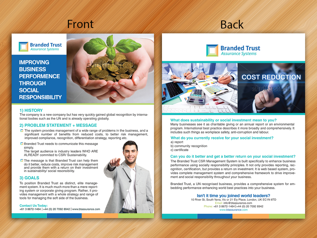 Diseño de Brochure por Sarmishtha Chattopadhyay_loginchange para este proyecto | Diseño #5099610