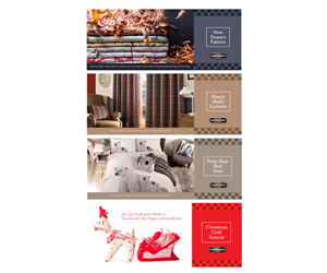 Soft furnishing company selling fabrics, curtains, bedlinen craft & haberdashery | Diseño De Banner Publicitario por Khoo