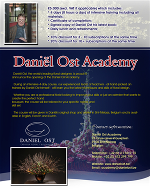 One-Page Advertisement/Brochure for World's Premier Flower Academy | Diseño Publicitario por NILDesigns