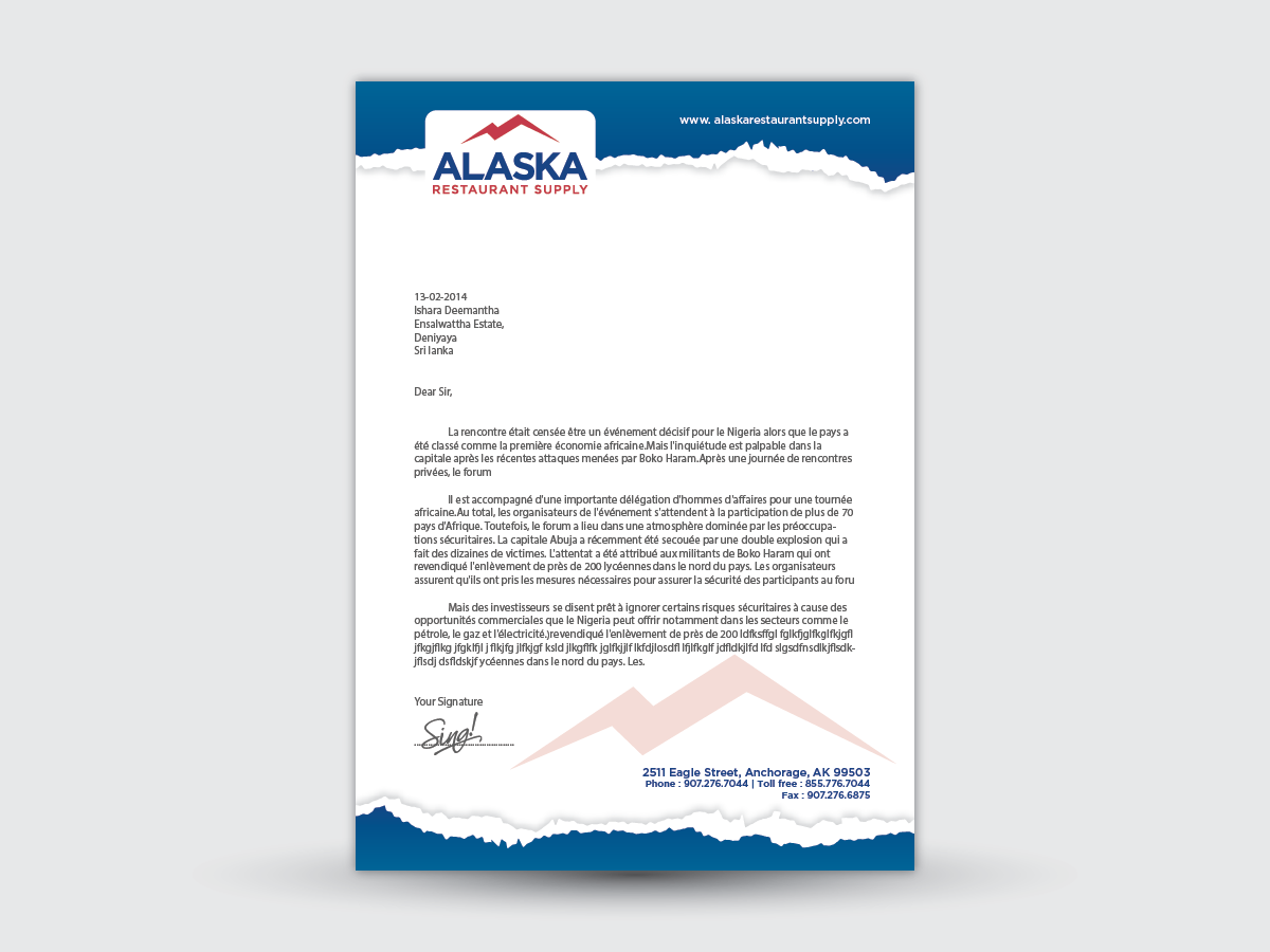 Letterhead Design by Ishaa for this project | Design #4869032