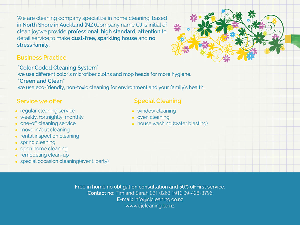 Flyer Design by axisdesigns for CJ cleaning services | Design #4851936