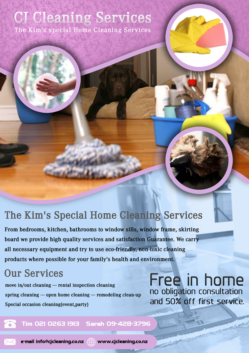 Flyer-Design von Riz' für CJ cleaning services | Design #4859945