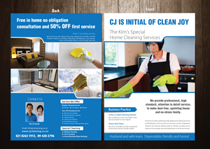 Flyer-Design von meet007 für CJ cleaning services | Design: #4849839