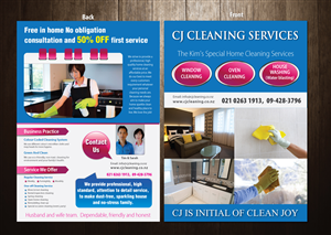 Flyer-Design von meet007 für CJ cleaning services | Design: #4855678