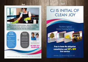 Flyer-Design von meet007 für CJ cleaning services | Design: #4859060