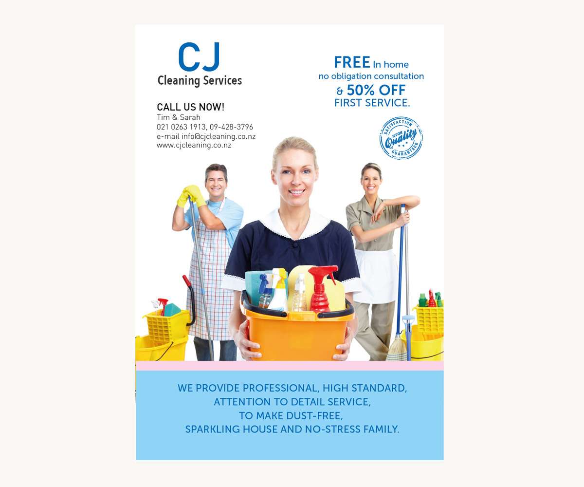 Flyer Design by NoirBlanc for CJ cleaning services | Design #4869123