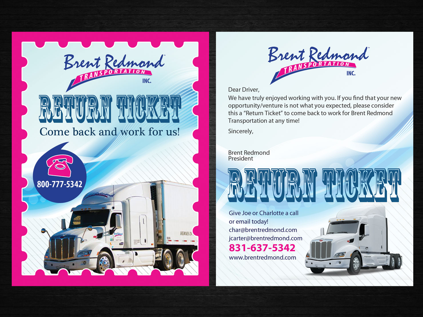 Einladungs-Design von uk für Brent Redmond Transportation, Inc. | Design #4844823