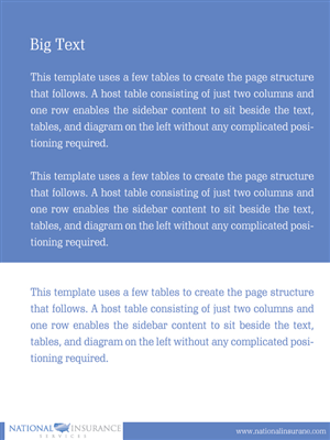 Word Template Design by NexQuix for National Insurance Services  | Design: #4881318