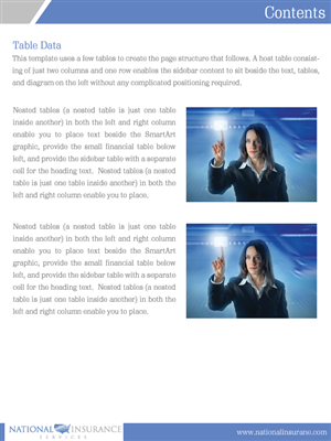 Word Template Design by NexQuix for National Insurance Services  | Design: #4881321