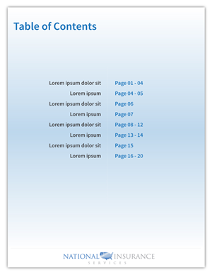 Word Template Design by betablocker for National Insurance Services  | Design: #4887254