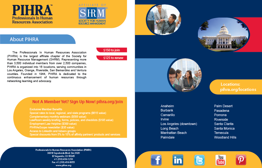 Flyer Design by Blind for Professionals In Human Resources Association (PIHRA) | Design #1368306