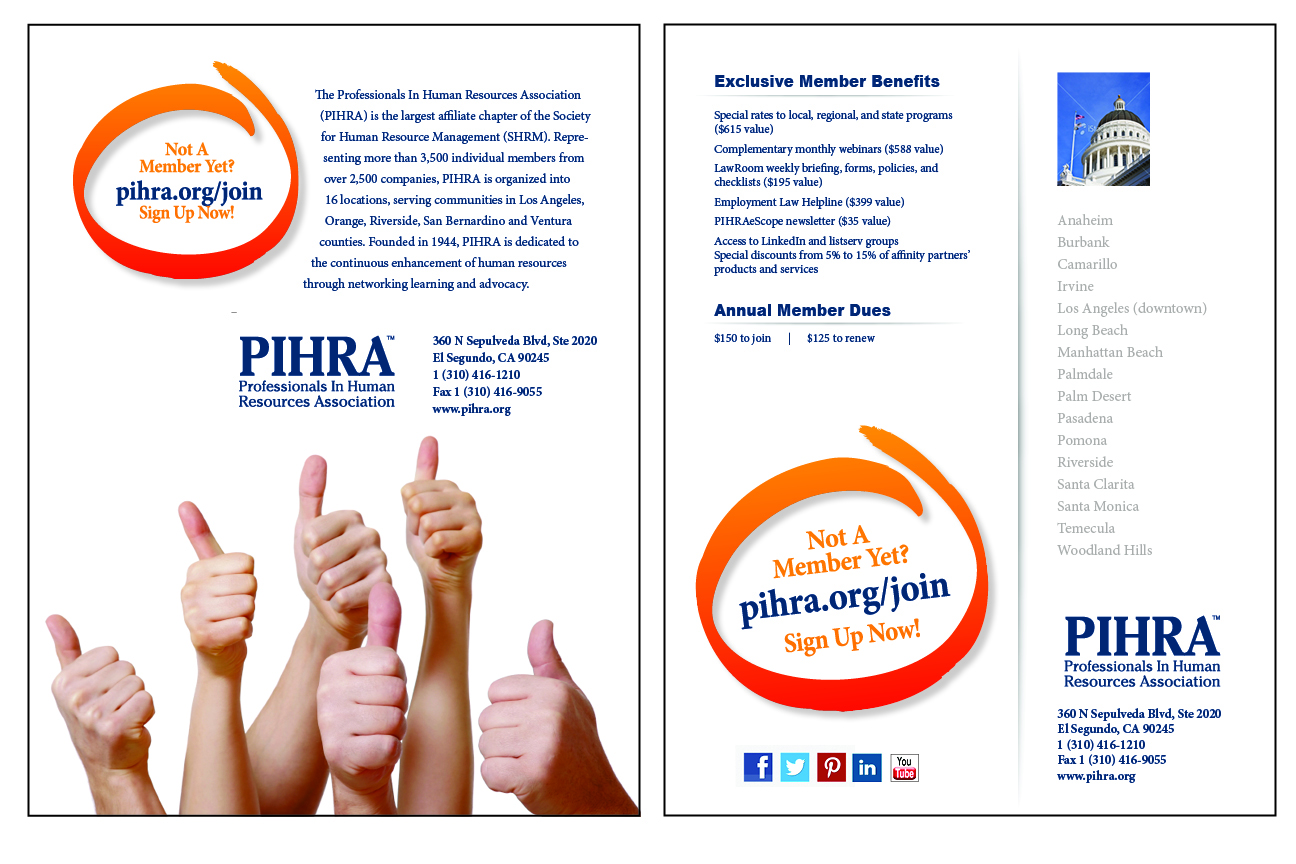 Design de Flyer par Laser Creations pour Professionals In Human Resources Association (PIHRA) | Design #1371459