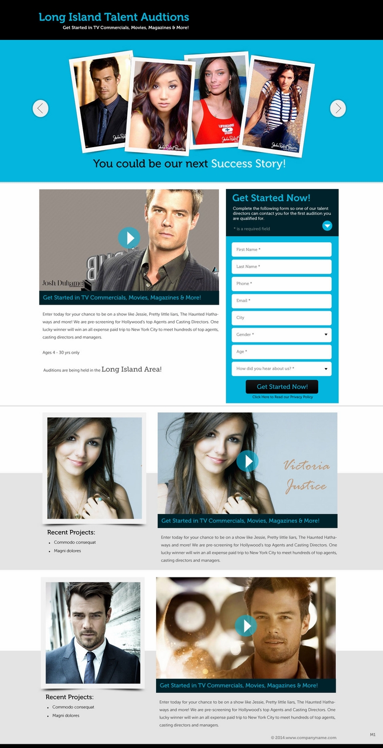 Landing Page Design by pb for The Singular Focus Inc. | Design #4854126