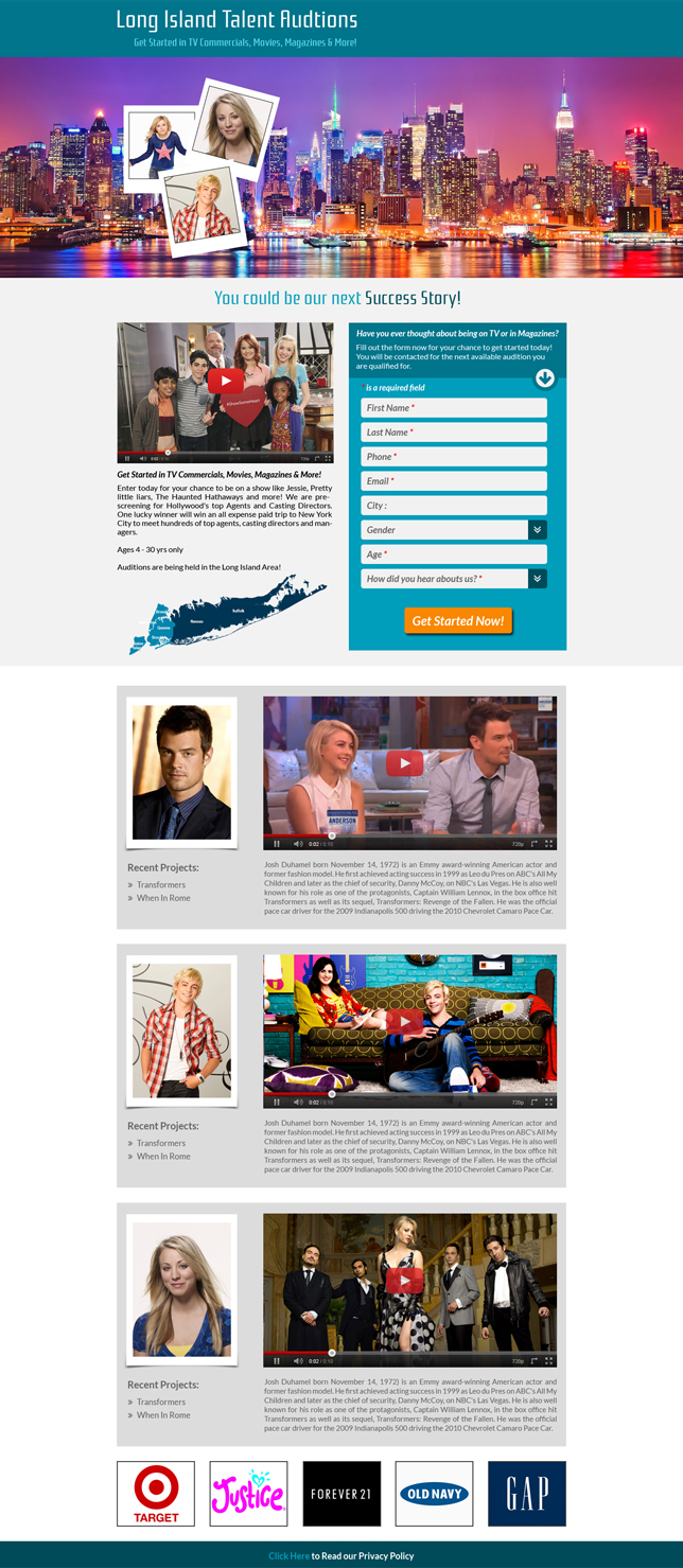 Landing Page Design by Advent Innovative for The Singular Focus Inc. | Design #4967929