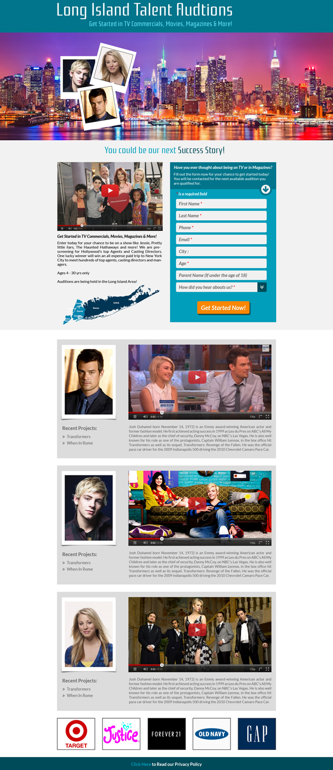 Landing Page Design by Advent Innovative for The Singular Focus Inc. | Design #4992667