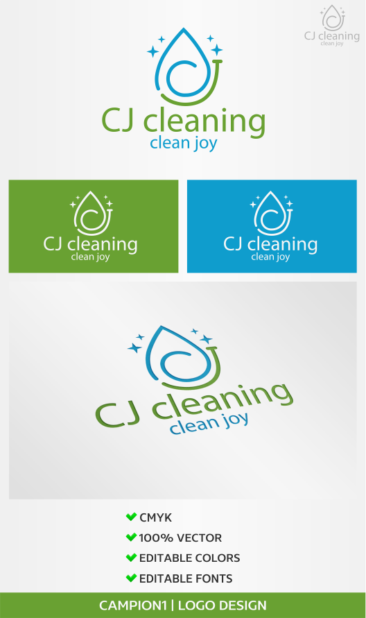 Logo Design by artsterdam for CJ cleaning services | Design #4859663