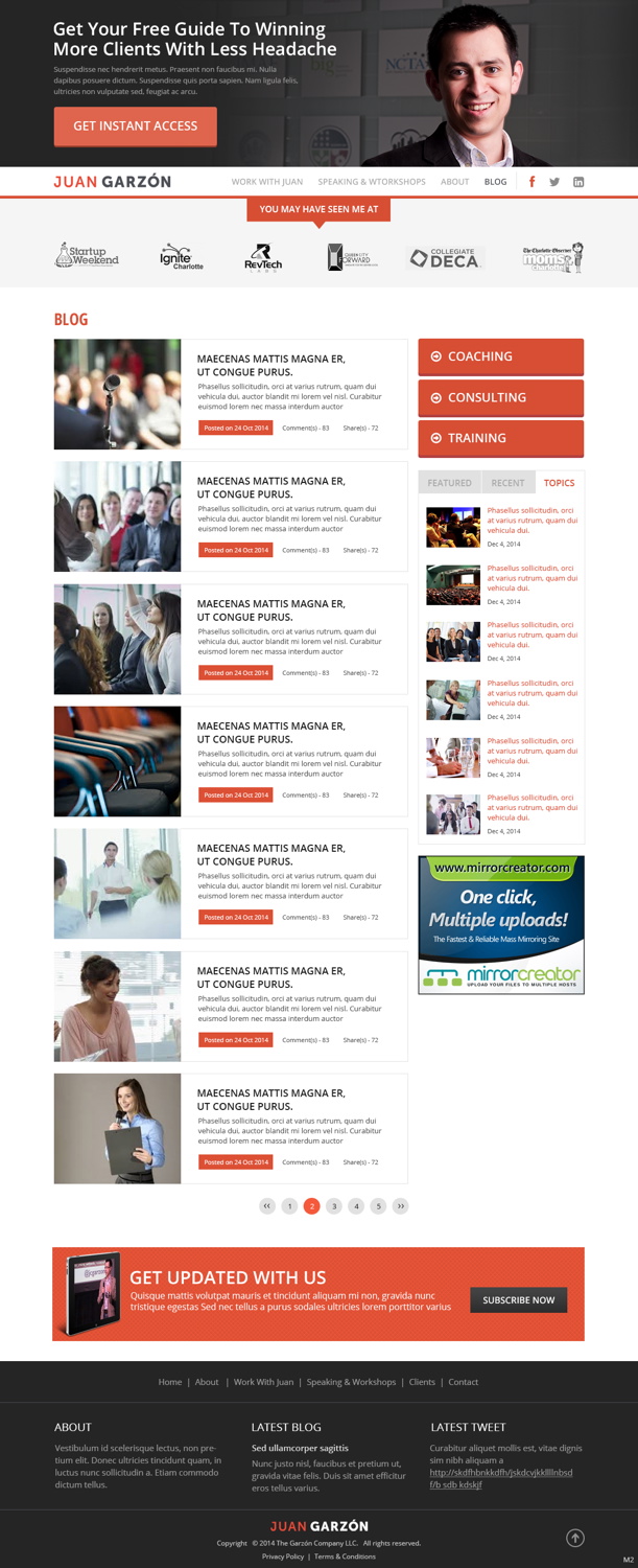 Wordpress Design by pb for this project | Design #5087689